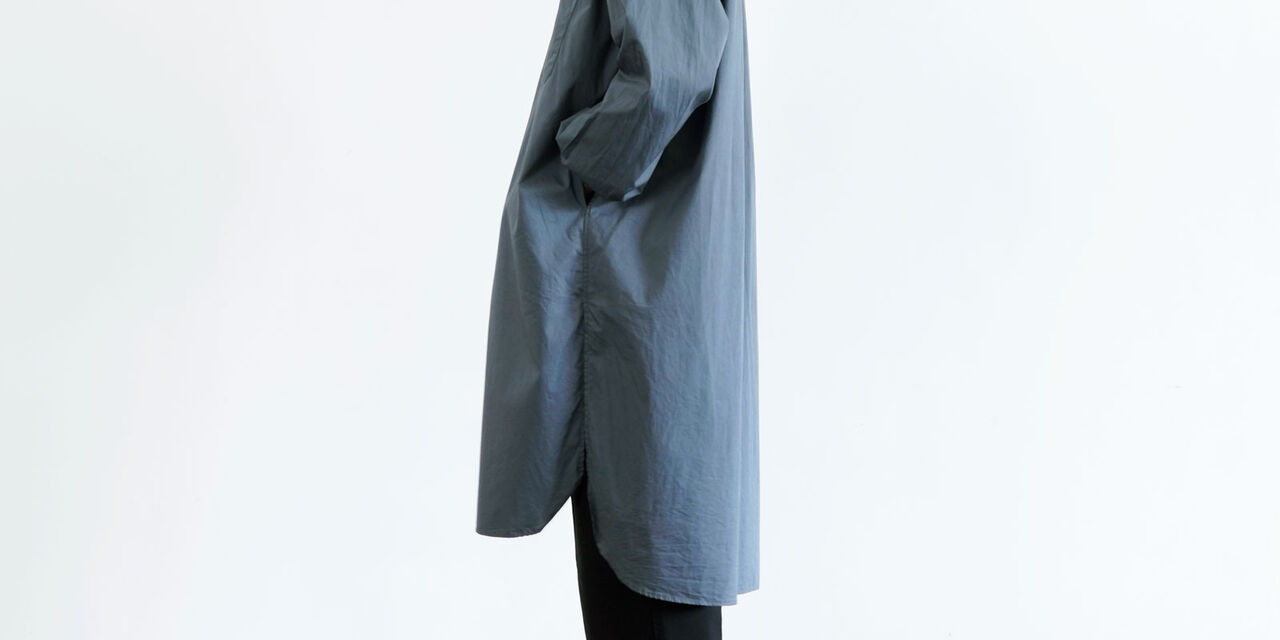 LONG SHIRT 그레이 S,Gray, large image number 6