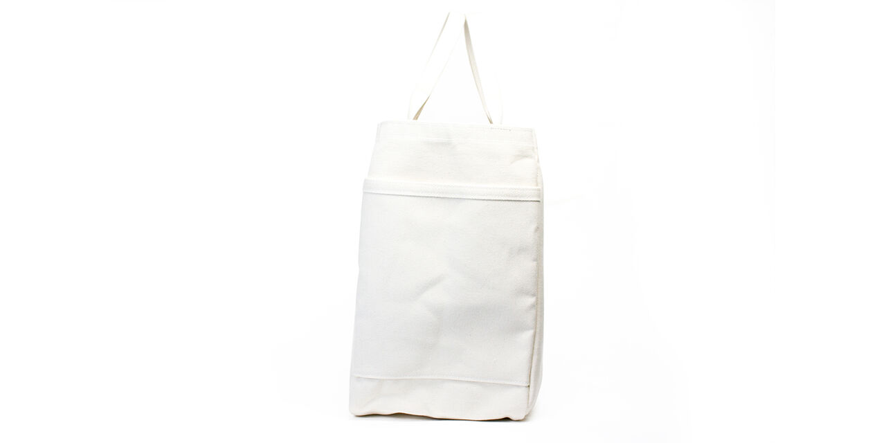 Matsunoya Heavy Canvas Tool Tote,White, large image number 2