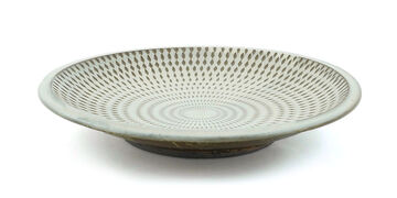 Tetsuzo Ota Pottery Ceramic Plate 8 Inch White,, small image number 1