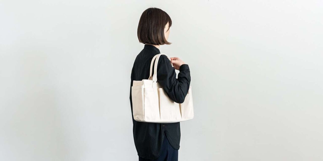 Heavy Canvas Tool Tote / White / S,White, large image number 6