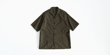 사이드 포켓 셔츠 (염축가공) 카키 L,Khaki, small image number 0