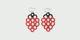 Glass Beaded Earrings Lotus,Red, swatch
