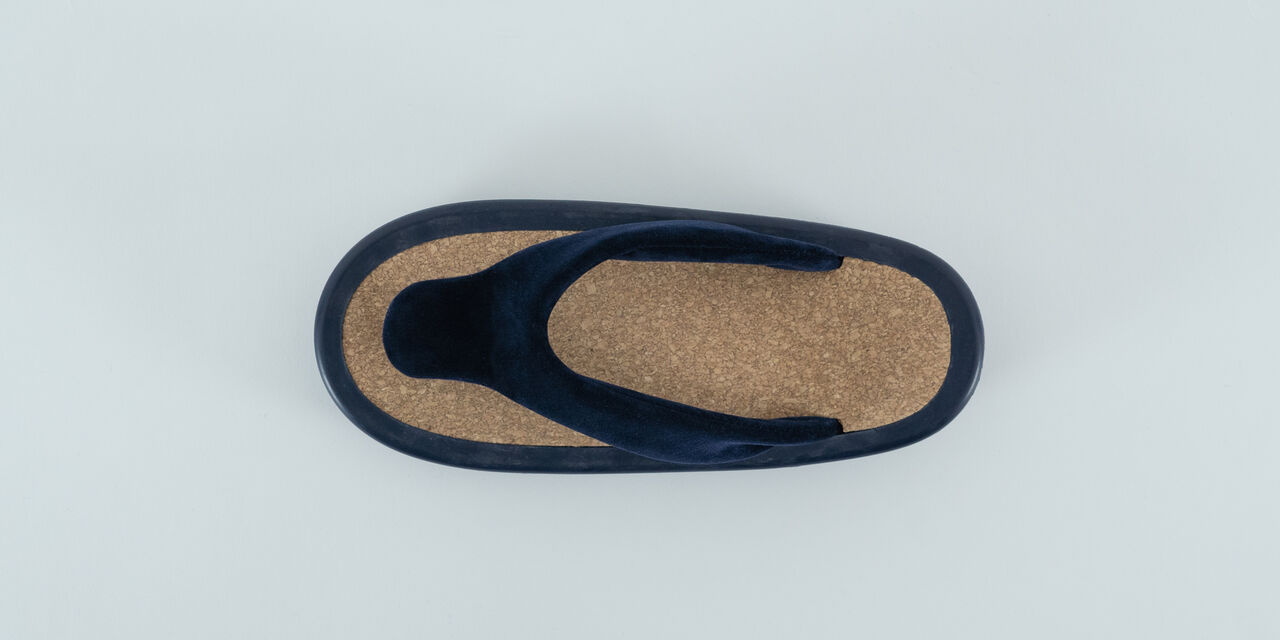 JOJO Sandals Navy strap/Cork Insole,Navy, large image number 2