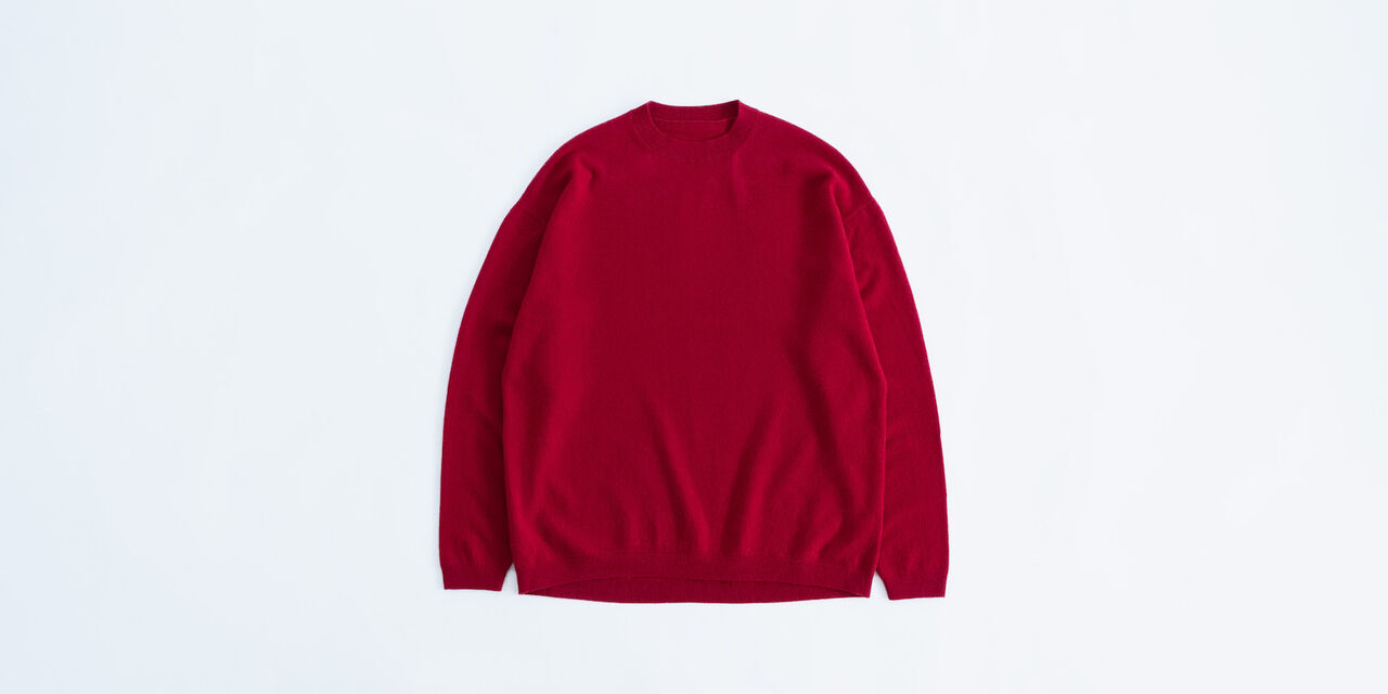 Wool Crewneck Sweater,Red, large image number 0