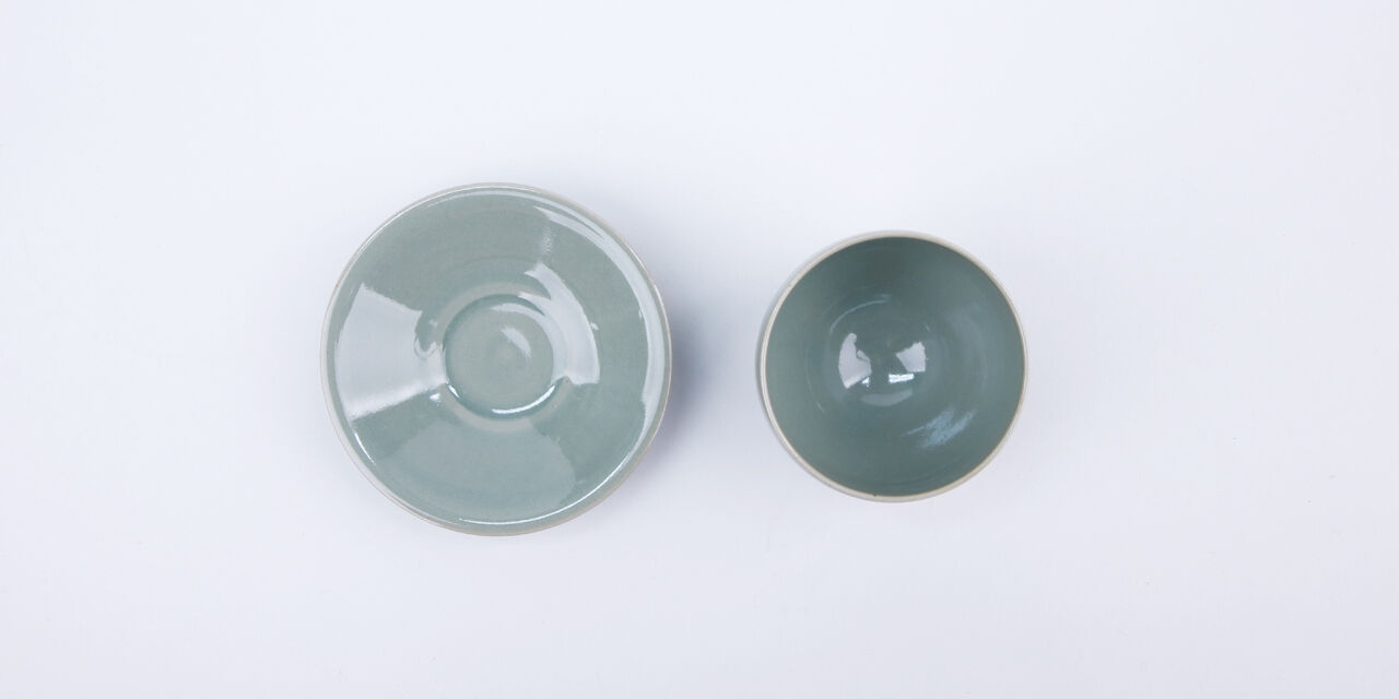 Celadon Teacup Set,, large image number 4