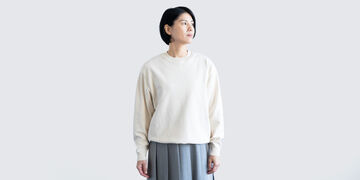 COTTON SWEATER 아이보리 M,Ivory, small image number 1