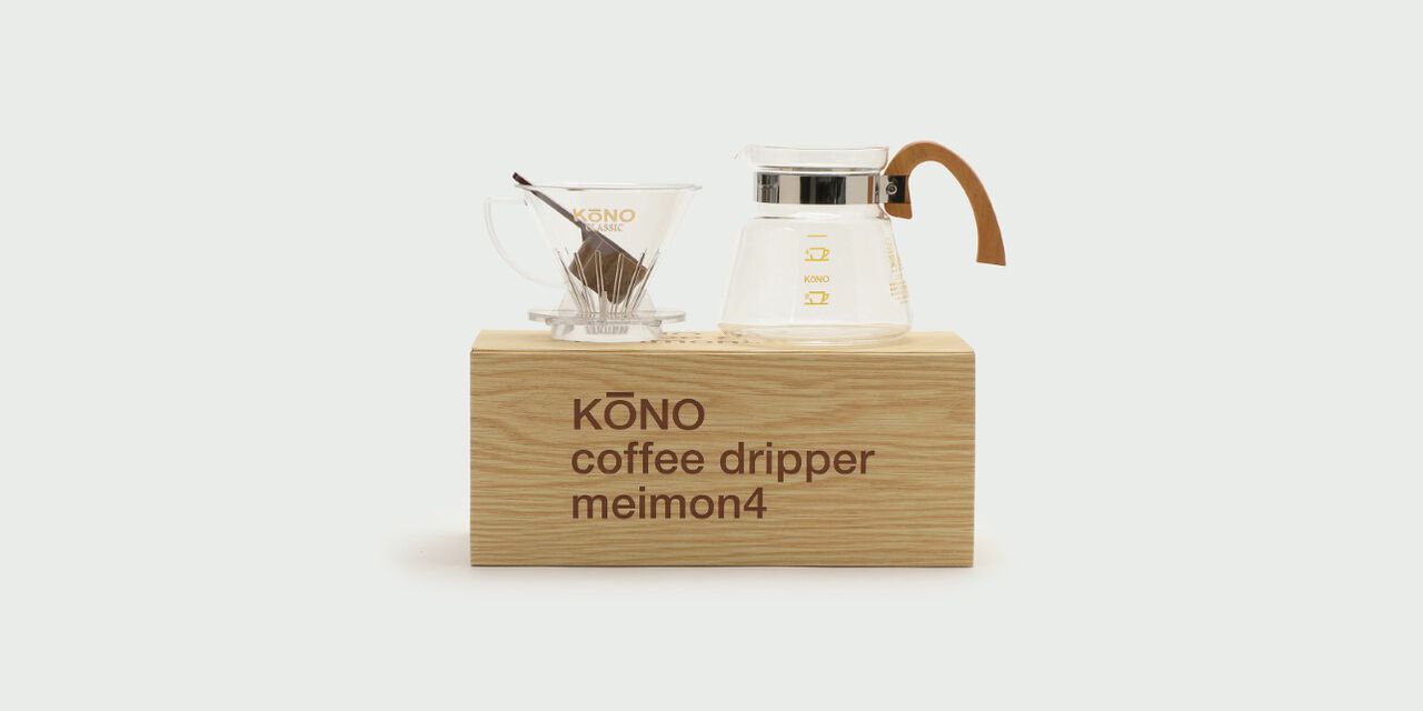 KONO Meimon 4-Cup Coffee Dripper with Wood Handle,, large image number 3