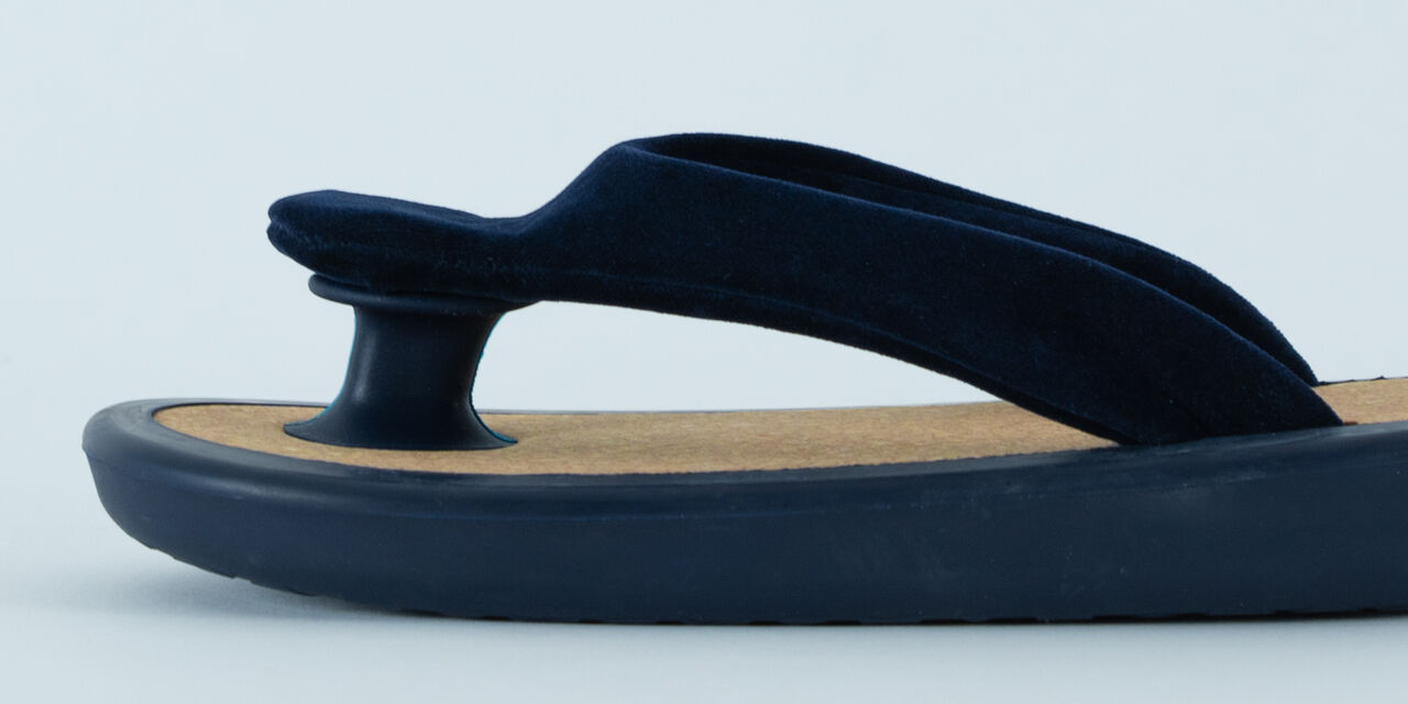 JOJO Sandals Navy strap/Cork Insole,Navy, large image number 5