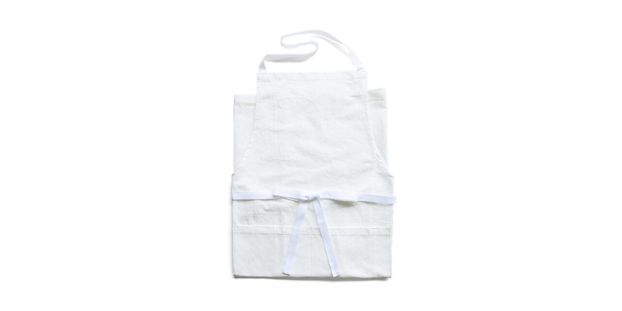 d 多功能纯棉围裙（附口袋）,White, large image number 0
