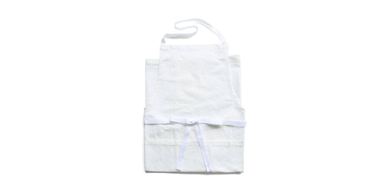 Multi-purpose Cotton Apron with Pockets,White, large image number 0