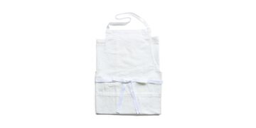 Multi-purpose Cotton Apron with Pockets,White, small image number 0