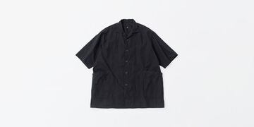 사이드 포켓 셔츠 (염축가공) 블랙 M,Black, small image number 0