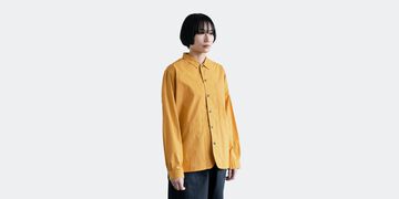 백 포켓 셔츠 머스타드 L,Mustard, small image number 1