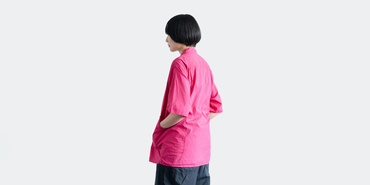 사이드 포켓 셔츠 (염축가공) 핑크 XL,Pink, large image number 5