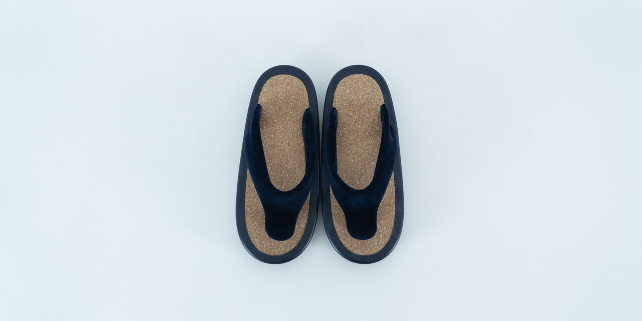 JOJO Sandals Navy strap/Cork Insole,Navy, large image number 1