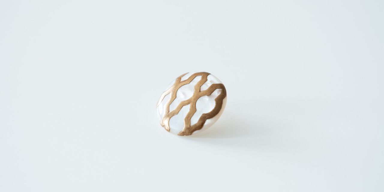 Maki-e Lacquer Art Earrings "Morrocan" Round,, large image number 2