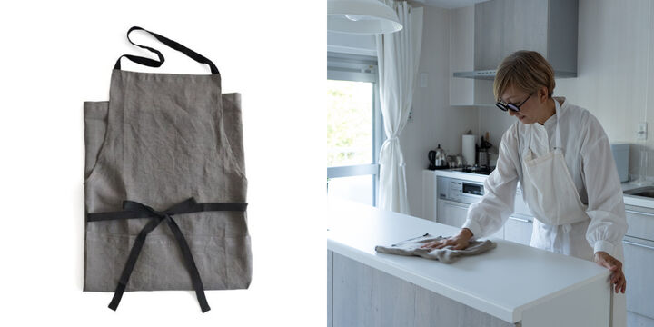 d Multi-purpose Linen Apron with Pockets