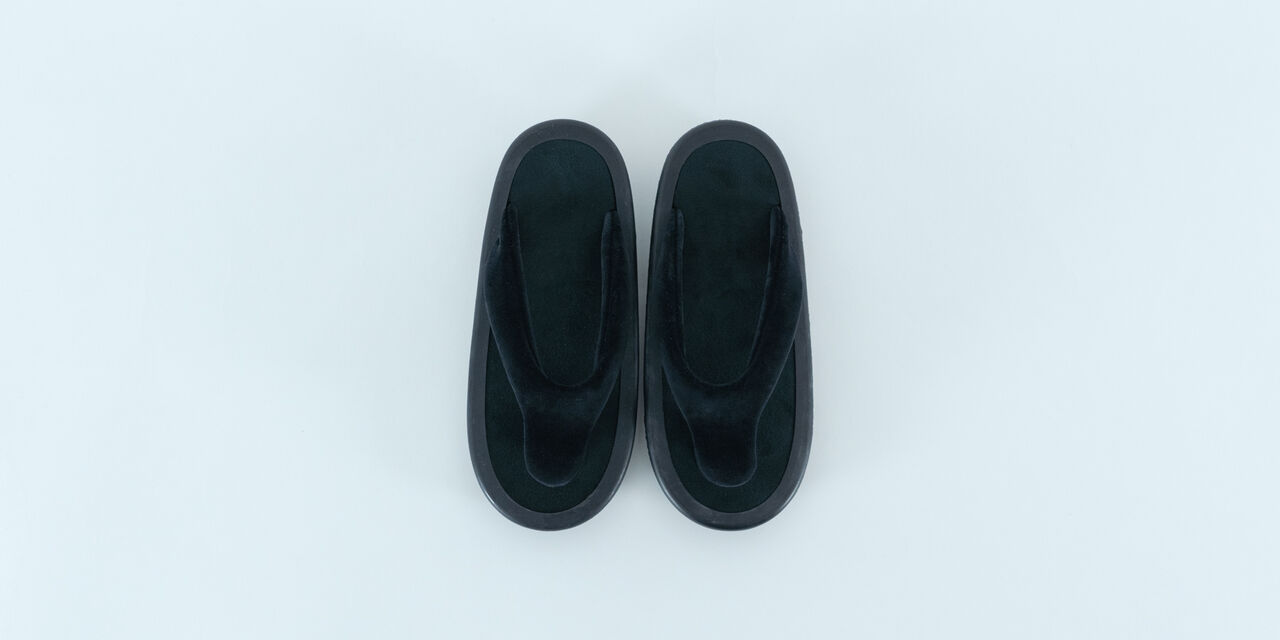 OJOJO 01 / Black Strap / Artificial Leather Insole,Black, large image number 1