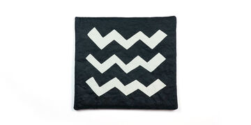 Washi Square Chair Cushion Black,, small image number 0