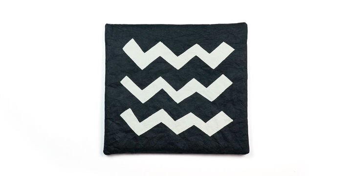 Washi Square Chair Cushion Black