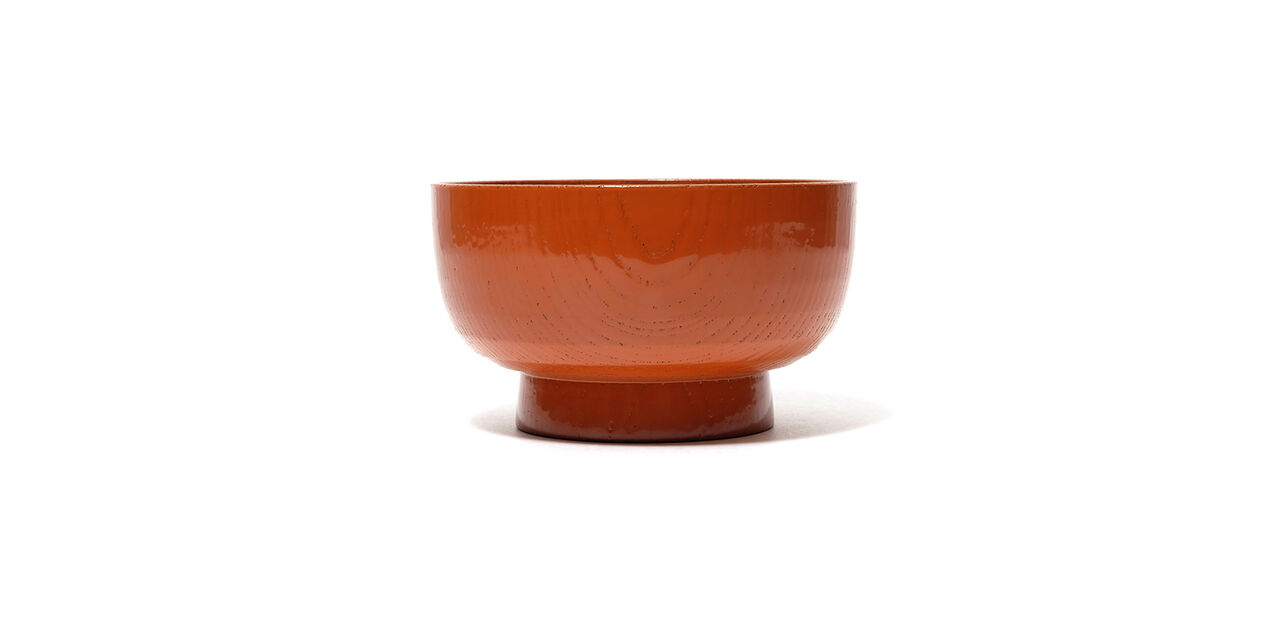 漆工房大島漆碗 橘色(淡黃色硃砂),Orange, large image number 0