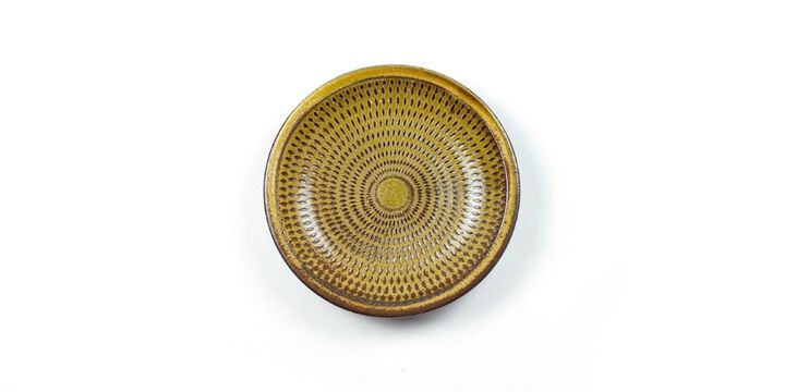 Ceramic Plate 6 Inch,Yellow, medium