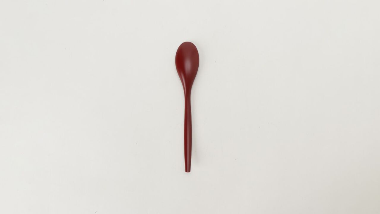 WAJIMA KIRIMOTO Urushi Spoon Vermillion Red,Red, large image number 1