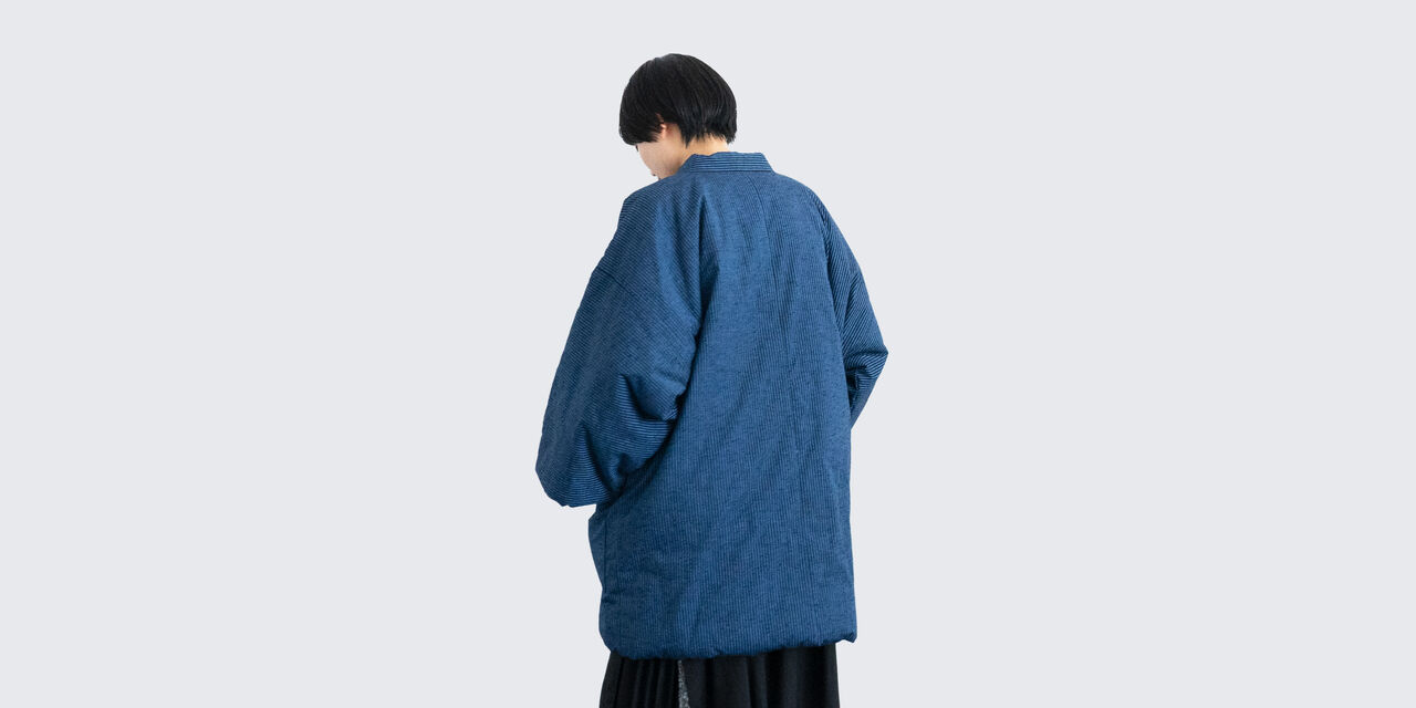 HANTEN, Japanese style short coat Traditional stripe,Traditional Stripe, large image number 6
