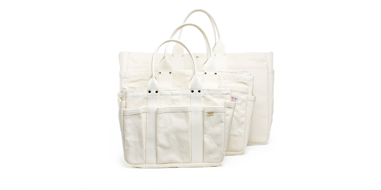 Matsunoya Heavy Canvas Tool Tote,White, large image number 5