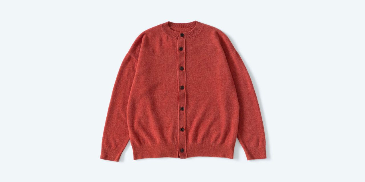 CREW NECK CARDIGAN 버밀리온 M,버밀리온, large image number 0