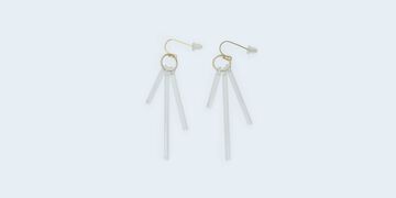 Glass Pierced Earrings "Kanade",, small image number 1