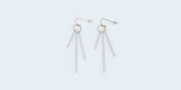 Glass Pierced Earrings "Kanade",, small image number 1