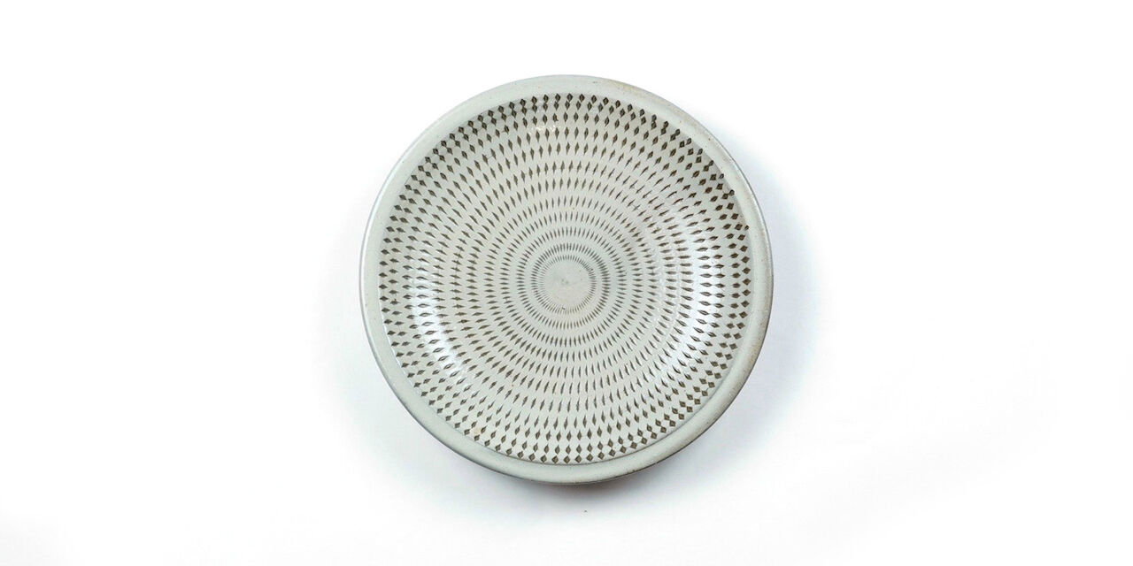 Tetsuzo Ota Pottery Ceramic Plate 7 Inch White,, large image number 0