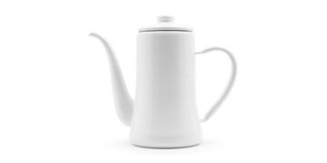 TSUKI USAGI JIRUSHI Enamel Coffee Kettle,White, small image number 0