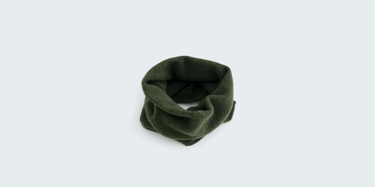 Wool Snood,Dark green, large image number 0