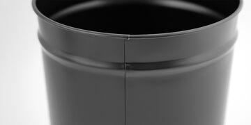 Tapered Waste Basket,Black, small image number 1