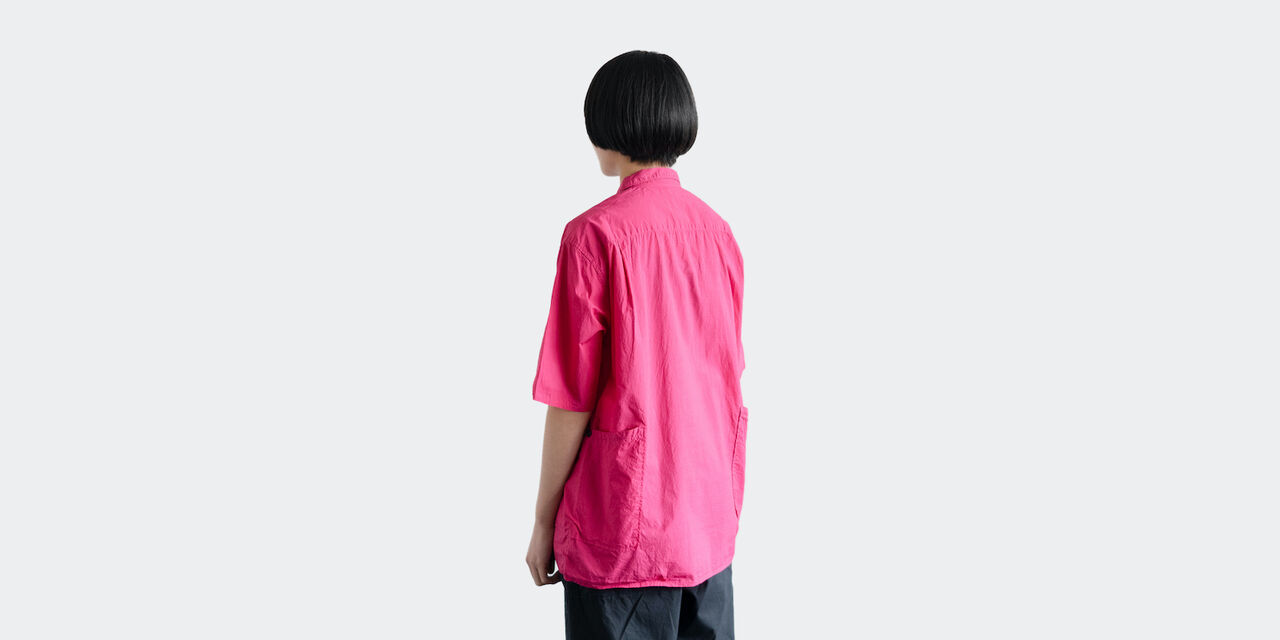사이드 포켓 셔츠 (염축가공) 핑크 XL,Pink, large image number 3
