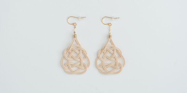 Rattan Pierced Earrings "ARABESQUE 1",, medium