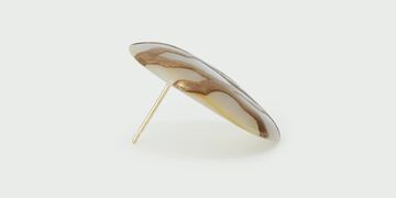 Maki-e Lacquer Art Earrings "Morrocan" Round,, small image number 4