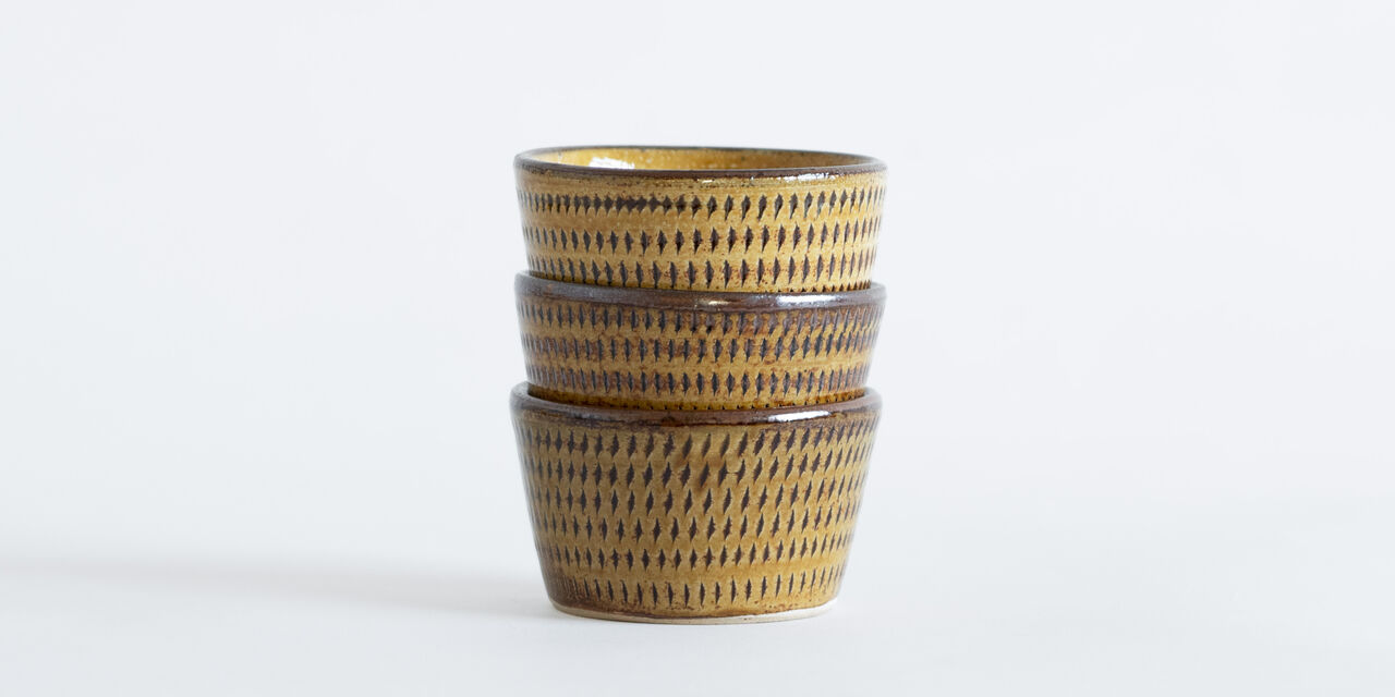 Tetsuzo Ota Pottery Soba Choko Cup Yellow,, large image number 2