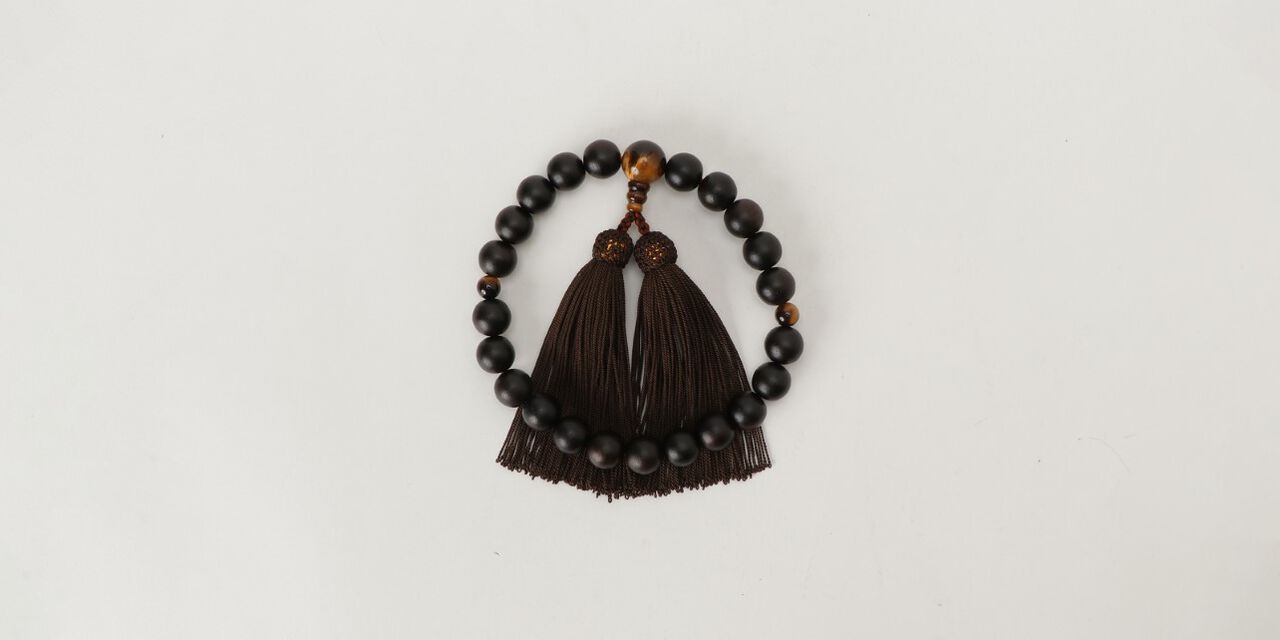 Prayer Rosary Brown Tassel M,Brown, large image number 1