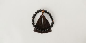 Prayer Rosary Brown Tassel M,Brown, small image number 1