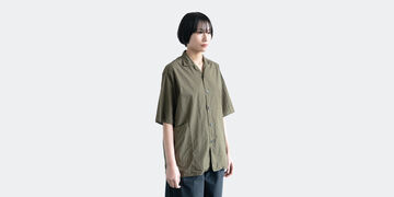 사이드 포켓 셔츠 (염축가공) 카키 L,Khaki, small image number 1