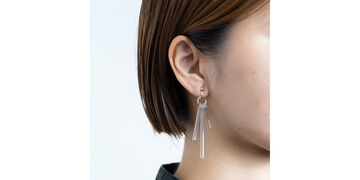 Glass Clip-on Earrings "Kanade",, small image number 2