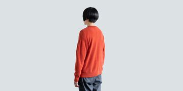 CREW NECK CARDIGAN 버밀리온 M,버밀리온, small image number 2