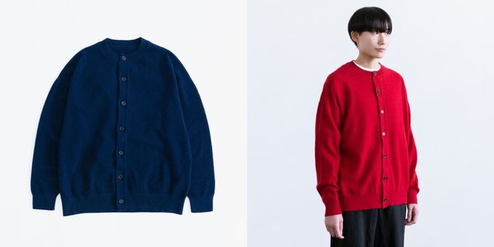 Wool Crewneck Cardigan,, medium