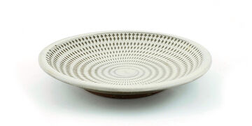 Tetsuzo Ota Pottery Ceramic Plate 7 Inch White,, small image number 1