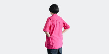 사이드 포켓 셔츠 (염축가공) 핑크 XL,Pink, small image number 4