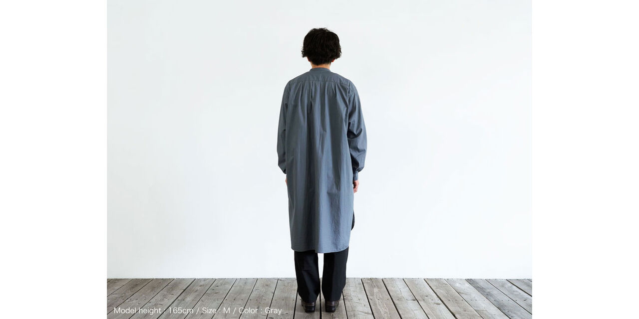 LONG SHIRT 그레이 S,Gray, large image number 3