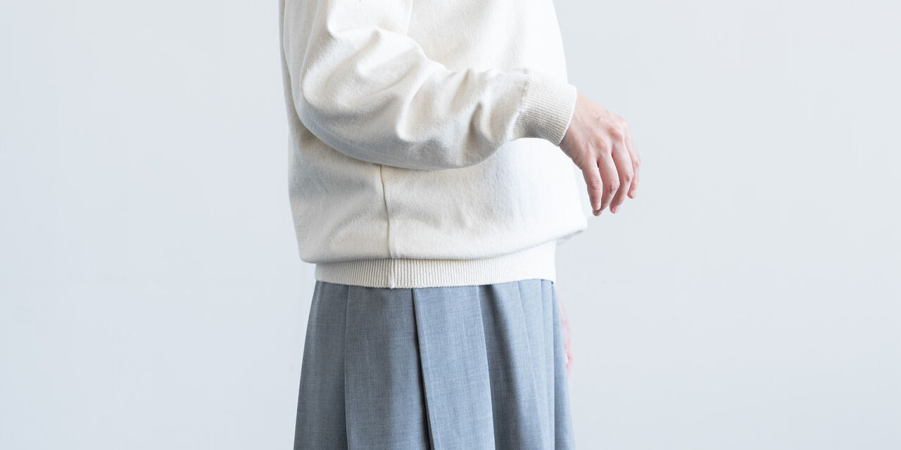 COTTON SWEATER 아이보리 M,Ivory, large image number 4
